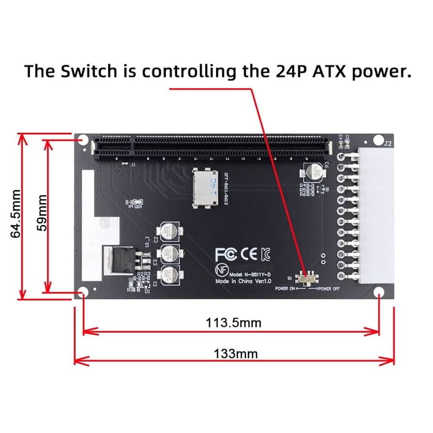 グラボYAG様向け Amazon.co.jp: xiwai Oculink SFF-8612 SFF-8611 4X - PCIE PCI